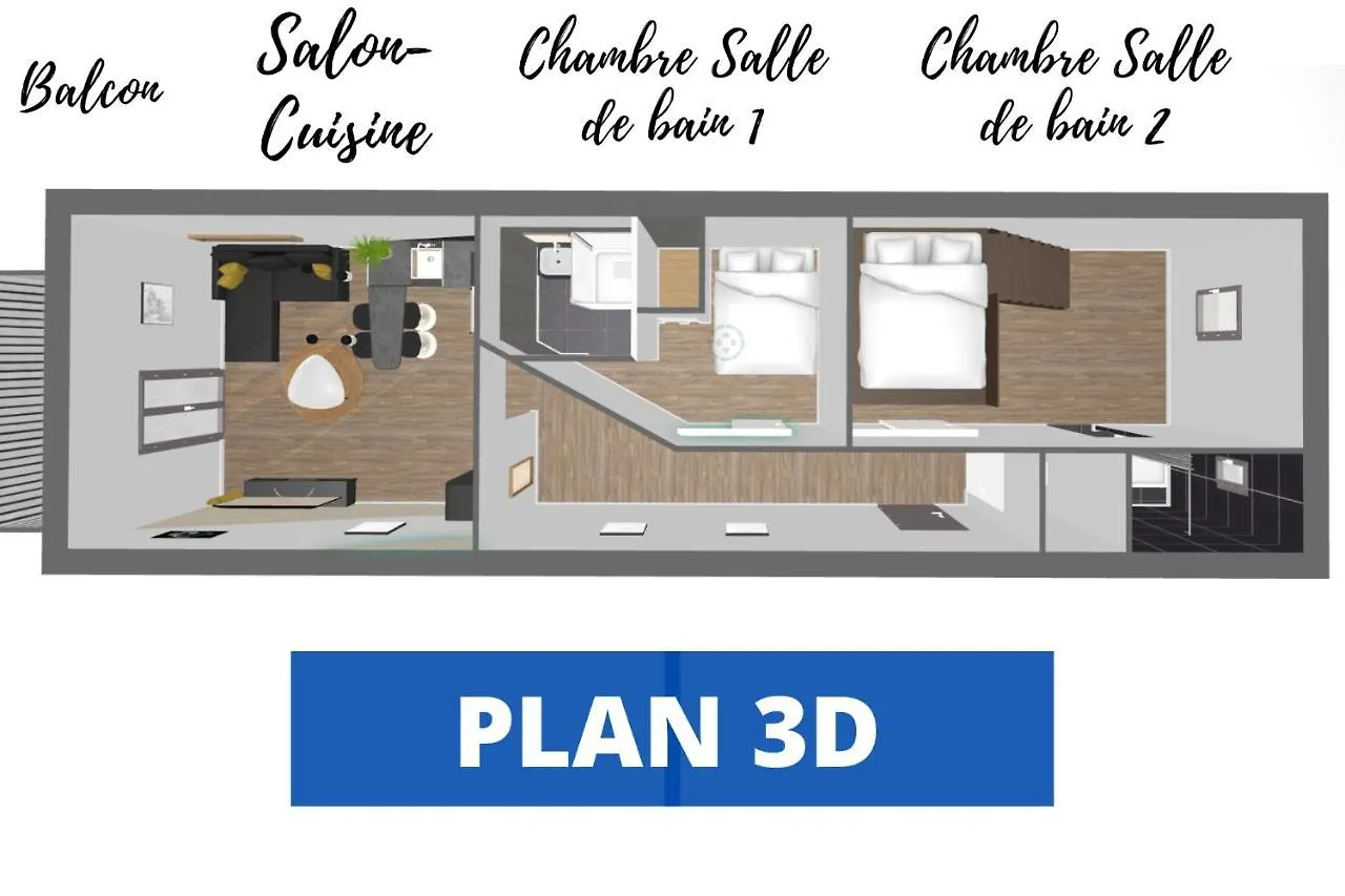 Apartament Antho - 500M Plage- Clim - Vca Cannes 0*,  Francja